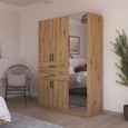 Maika Wardrobe - 136cm - 5 Door - Combi - H197cm - Artisan Oak