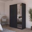 Maika Wardrobe - 136cm - 5 Door - Combi - H197cm - Metallic Dark Grey