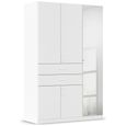 Maika Wardrobe - 136cm - 5 Door - Combi - H210cm - Alpine White