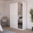 Maika Wardrobe - 136cm - 5 Door - Combi - H210cm - Alpine White