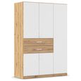Rauch Maika 136cm 5 Door Wardrobe - H 197cm - Artisan Oak and Alpine White