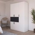 Rauch Maika 136cm 5 Door Wardrobe - H 210cm - Alpine White and Metallic Dark Grey