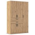 Rauch Maika 136cm 5 Door Wardrobe - H 210cm - Artisan Oak