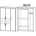 Rauch Maika 136cm 5 Door Wardrobe - H 210cm - Artisan Oak and Alpine White