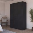 Rauch Maika 136cm 5 Door Wardrobe - H 210cm - Metallic Dark Grey