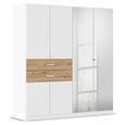 Rauch Maika 181cm 6 Door Combi Wardrobe - H 197cm - Alpine White and Artisan Oak