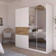 Rauch Maika 181cm 6 Door Combi Wardrobe - H 197cm - Alpine White and Artisan Oak