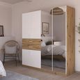 Rauch Maika 181cm 6 Door Combi Wardrobe - H 197cm - Artisan Oak and Alpine White