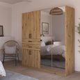 Rauch Maika 181cm 6 Door Combi Wardrobe - H 197cm - Artisan Oak