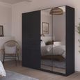 Rauch Maika 181cm 6 Door Combi Wardrobe - H 197cm - Metallic Dark Grey