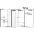 Rauch Maika 181cm 6 Door Combi Wardrobe - H 210cm - Alpine White