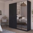 Rauch Maika 181cm 6 Door Combi Wardrobe - H 210cm - Metallic Dark Grey