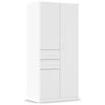 Rauch Maika 91cm 3 Door Wardrobe - H 197cm - Alpine White