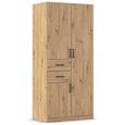 Rauch Maika 91cm 3 Door Wardrobe - H 197cm - Artisan Oak
