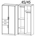 Rauch Maika 91cm 3 Door Wardrobe - H 197cm - Artisan Oak