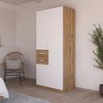 Rauch Maika 91cm 3 Door Wardrobe - H 210cm - Artisan Oak and Alpine White