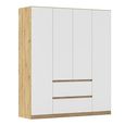 Rauch Mainz 181cm 4 Door Wardrobe with Drawer - Artisan Oak and Alpine White