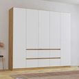 Rauch Mainz 226cm 5 Door Wardrobe with Drawer - Artisan Oak and Alpine White