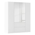 Rauch Mainz Plus 181cm 4 Door Combi Wardrobe - Alpine White and White High Gloss