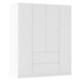 Rauch Mainz Plus 181cm 4 Door Wardrobe with Drawer - Alpine White and White High Gloss