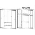 Rauch Mainz Plus 181cm 4 Door Wardrobe with Drawer - Sonoma Oak and White High Gloss