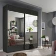 Rauch Malibu 181cm 2 Door Sliding Wardrobe - Metallic Dark Grey