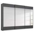 Rauch Malibu 271cm 3 Door Sliding Wardrobe - Metallic Dark Grey