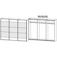 Rauch Malibu 271cm 3 Door Sliding Wardrobe - Metallic Dark Grey