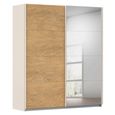 Rauch Malva 181cm 2 Door Sliding Wardrobe with Mirror - Champagne