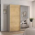 Rauch Malva 181cm 2 Door Sliding Wardrobe with Mirror - Champagne