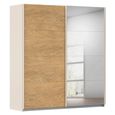 Rauch Malva 226cm 2 Door Sliding Wardrobe with Mirror - Champagne