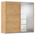 Rauch Malva 271cm 2 Door Sliding Wardrobe with Mirror - Artisan Oak