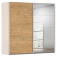 Rauch Malva 271cm 2 Door Sliding Wardrobe with Mirror - Champagne