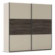 Rauch Marbella 218cm 2 Door Sliding Wardrobe with Extras - Champagne and Atlantic Dark Oak