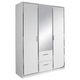 Rauch Marl 136cm 3 Door Combi Wardrobe - Alpine White