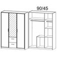 Rauch Marl 136cm 3 Door Combi Wardrobe - Metallic Dark Grey