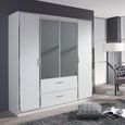 Rauch Marl 181cm 4 Door Combi Wardrobe - Alpine White