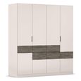 Rauch Mats 181cm 5 Door Wardrobe with Drawer - Champagne and Atlantic Dark Oak