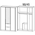 Rauch Memphis 136cm 3 Door Combi Wardrobe - Alpine White