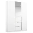 Rauch Memphis 136cm 3 Door Combi Wardrobe - Alpine White
