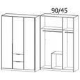 Rauch Memphis 136cm 3 Door Wardrobe with Drawer - Alpine White