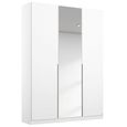 Rauch Memphis 136cm 3 Door Wardrobe with Mirror - Alpine White