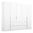 Rauch Memphis 226cm 5 Door Wardrobe with Drawer - Alpine White