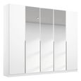 Rauch Memphis 226cm 5 Door Wardrobe with Mirror - Alpine White