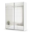 Rauch Miramar Type-3 181cm 2 Door Mirrored Sliding Wardrobe - Alpine White