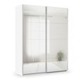 Rauch Miramar Type-3 181cm 2 Door Mirrored Sliding Wardrobe - Alpine White