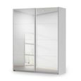 Rauch Miramar Type-3 181cm 2 Door Mirrored Sliding Wardrobe - Silk Grey