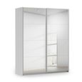 Rauch Miramar Type-3 181cm 2 Door Mirrored Sliding Wardrobe - Silk Grey