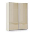 Rauch Miramar Type-3 181cm 2 Door Sliding Wardrobe - Champagne and Champagne Glass