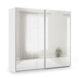 Rauch Miramar Type-3 226cm 2 Door Mirrored Sliding Wardrobe - Alpine White